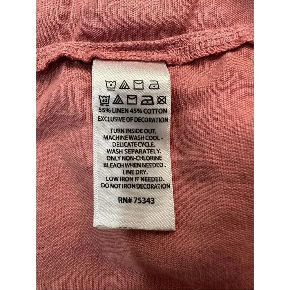 Rachel Zoe women’s pink long sleeve shirt w/ruching on neckline & wrist #26-0685